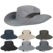 Дышащие сплошной цвет солнцезащитный крем Рыбацкая шляпа летняя обувь для мужчин и женщин с большой солнцезащитная Кепка солнцезащитный козырек W424