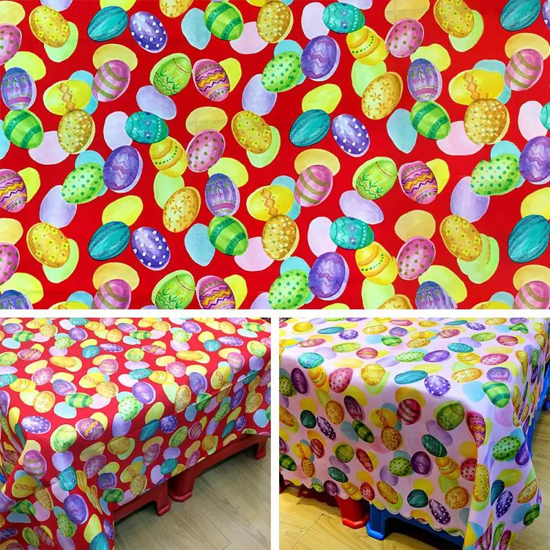 Colorful Tablecloth Painted Eggs Table Cloth Table Cover Easter