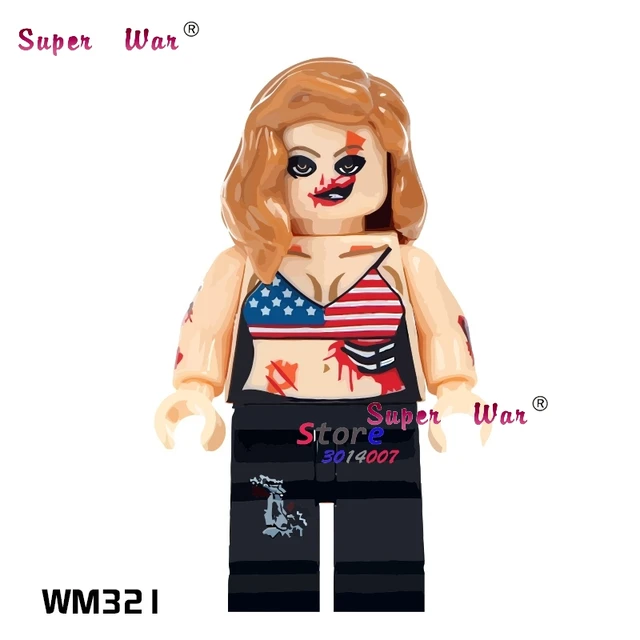 Cheap 1PCS model building blocks action figures starwars superheroes The Horror Theme Movie Zombie Girl kit diy toys for children gift