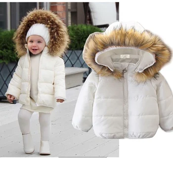 

Dollplus 2019 Kids Baby Warm Parka for Girls Coat Toddler Girl Warm Faux Fur Hooded Winter Jacket Coat Outerwear 2-6 Years