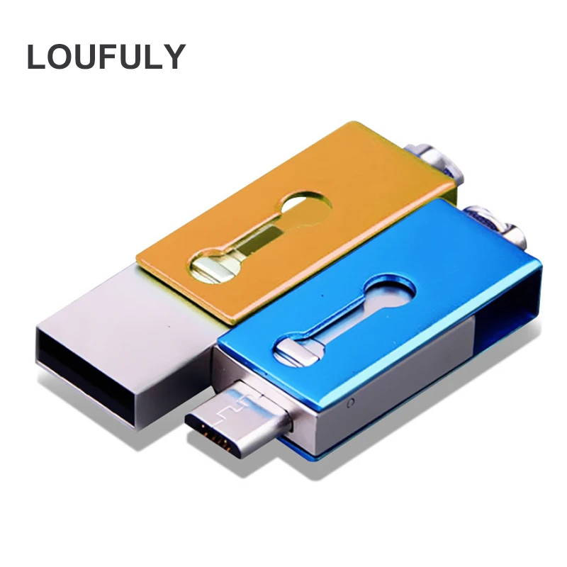 

360 Rotation USB Flash Drive 32GB 64GB Pen Drive Metal USB Stick For Android Phone Pendrive 16GB Memory Stick For Desktop PC