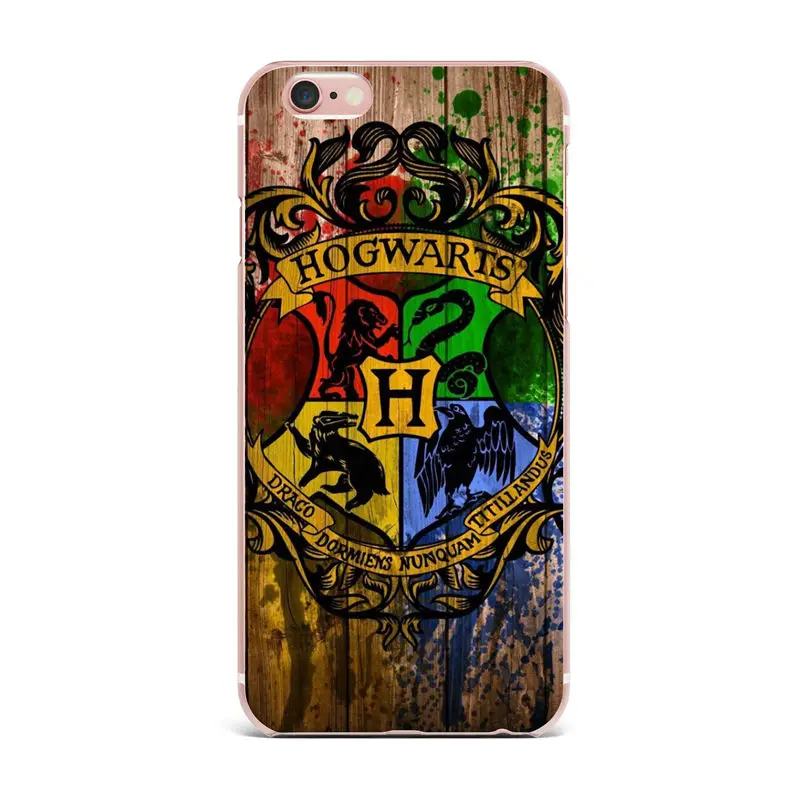

Harry Potter Logo Pattern Phone Case For iphone 8 7 6 6S Plus X 5 5S SE Back Cover Transparent Plastic Coque Capa Fundas Shell