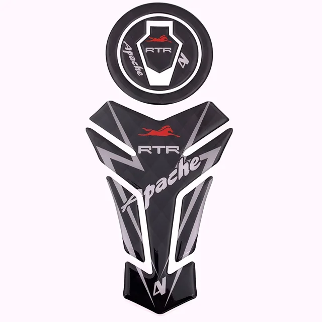 Combo Tvs Apache Rtr 0 4v Customize Vinyl Tank Pad Fuel Cap Sticker Blue Decals Stickers Aliexpress