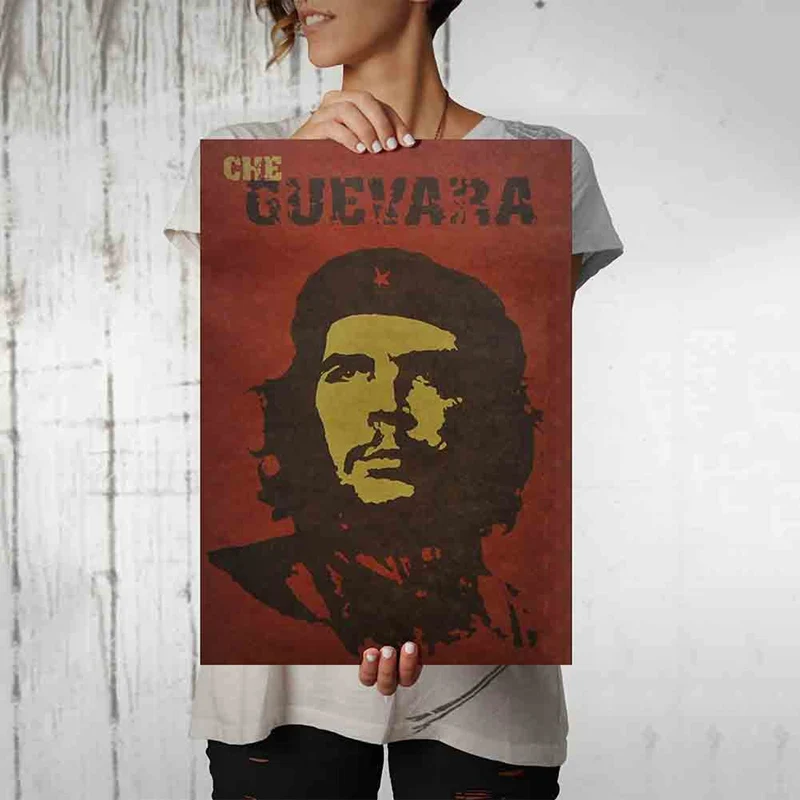 Постер из крафт бумаги для кубинских героев Che Guevara винтажный постер бара паба