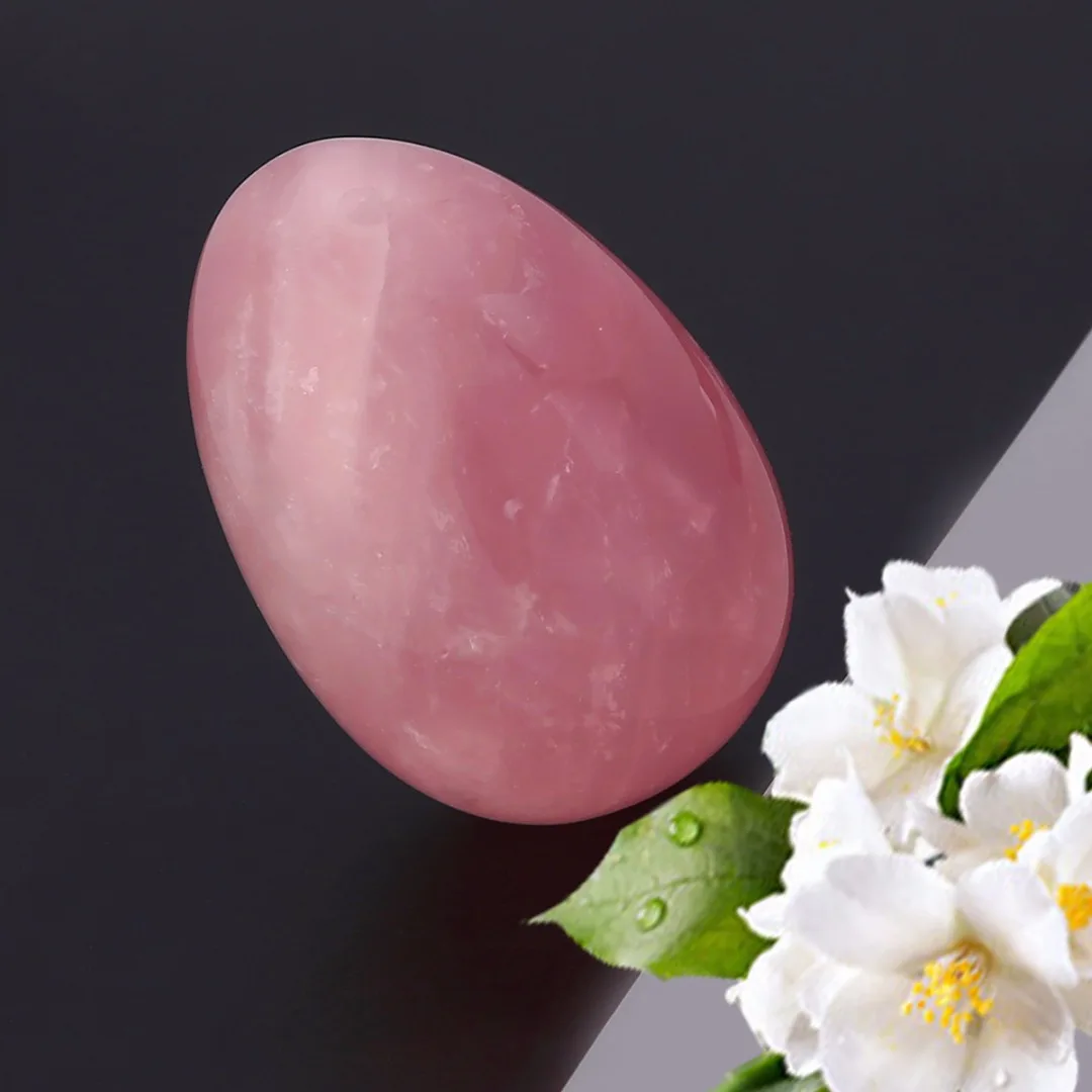 Mayitr Massage & Relaxation Home Decoration Crafts  Rose Quartz Egg Crystal Ball Magic Healing Sphere Gem Stone