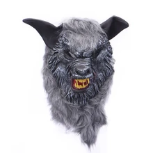 Маска волка на Хэллоуин, голова животного, страшная, жуткая, оборотень, маска для косплея, вечерние, латексные маски монстра, реквизит, маски