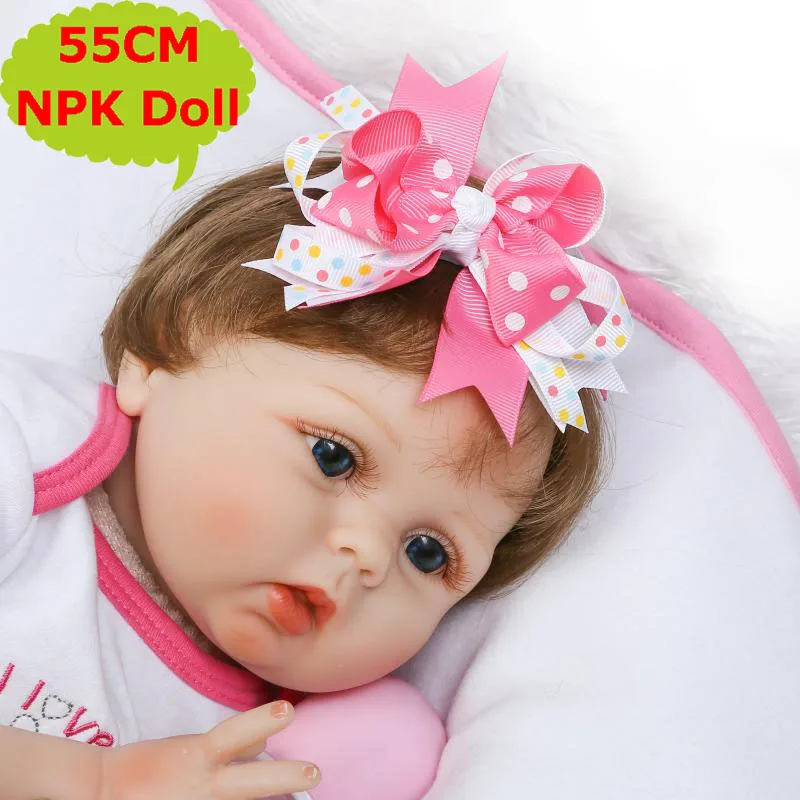 

Super Alive NPK 55CM Baby Reborn Doll Soft Body Silicone Newborn Bebe Menina Best Birthday To Child Girls Play House Toys Boneca