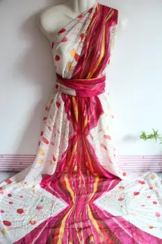 

free ship 100% silk chiffon fabirc rainbow dyed 53" wide price for 1 meter