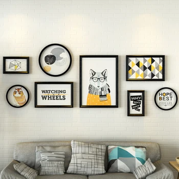 

8pcs/set Collage Photo Frame Combination,Round Picture Frame Wall,Wedding Photo Frames Home Decor,Vintage Style Photo Frames Set