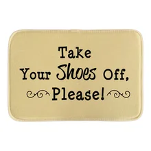 Take Your Shose Off Please Doormat Cute Rubber Door Mat Indoor Outdoor Bathroom Rug Floor Mats Short Plush Fabric For Home Decor