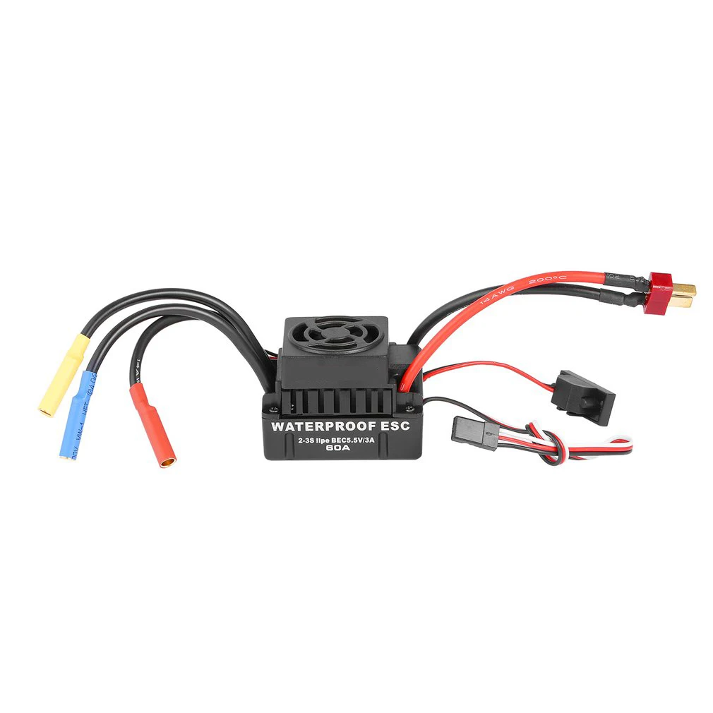 

Free shipping Sensorless Brushless Waterproof ESC 60A for 1/10 RC Car Truck Motor Part high quality Rc parts original hot sale