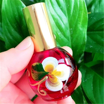 

12ml Hand-painted Perfume Empty Spray Gold Silver Cover New Spherical Glass Red Bottle 100PCS/LOT