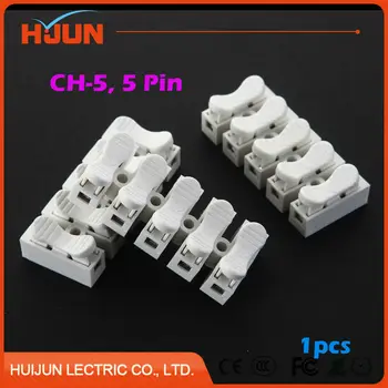 

1pcs 5 Pin 10A Push Quick Cable Connector Universal Reuseable Clamp Wire Terminal Wiring 250V CH-5
