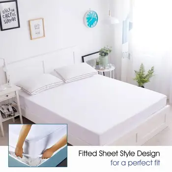 

IRoyal 140X200CM Cotton Terry Mattress Protector Anti Mites Cover Mattress Waterproof Bed Mattress Protection Matelas Bed Cover