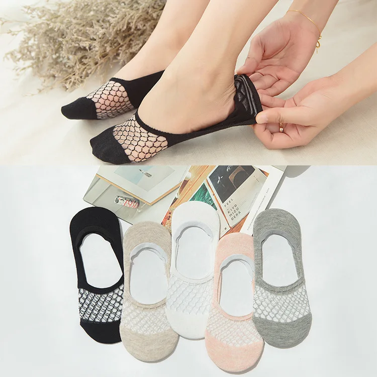 10Pairs/Lot 2018 New Cotton Invisible women Socks Slim Silicone ...