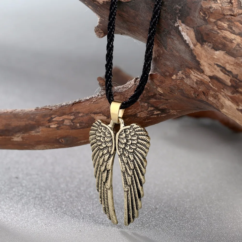 CHENGXUN ангельское крыло из перьев кулон ожерелье для мужчин Мода чокер с цепочкой Винтажные Ювелирные изделия мужские украшения для мальчиков