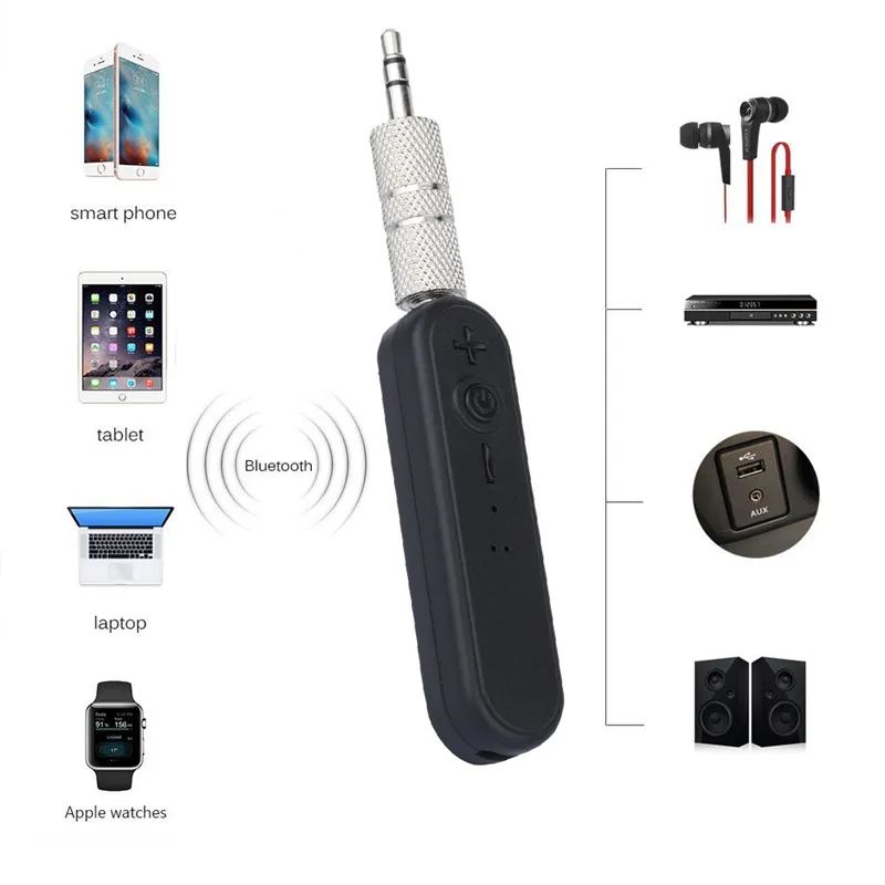 1 шт. 3,5 мм Bluetooth 4,1 Беспроводной приемник автомобильный мобильный аудио адаптер Aux адаптер конвертер