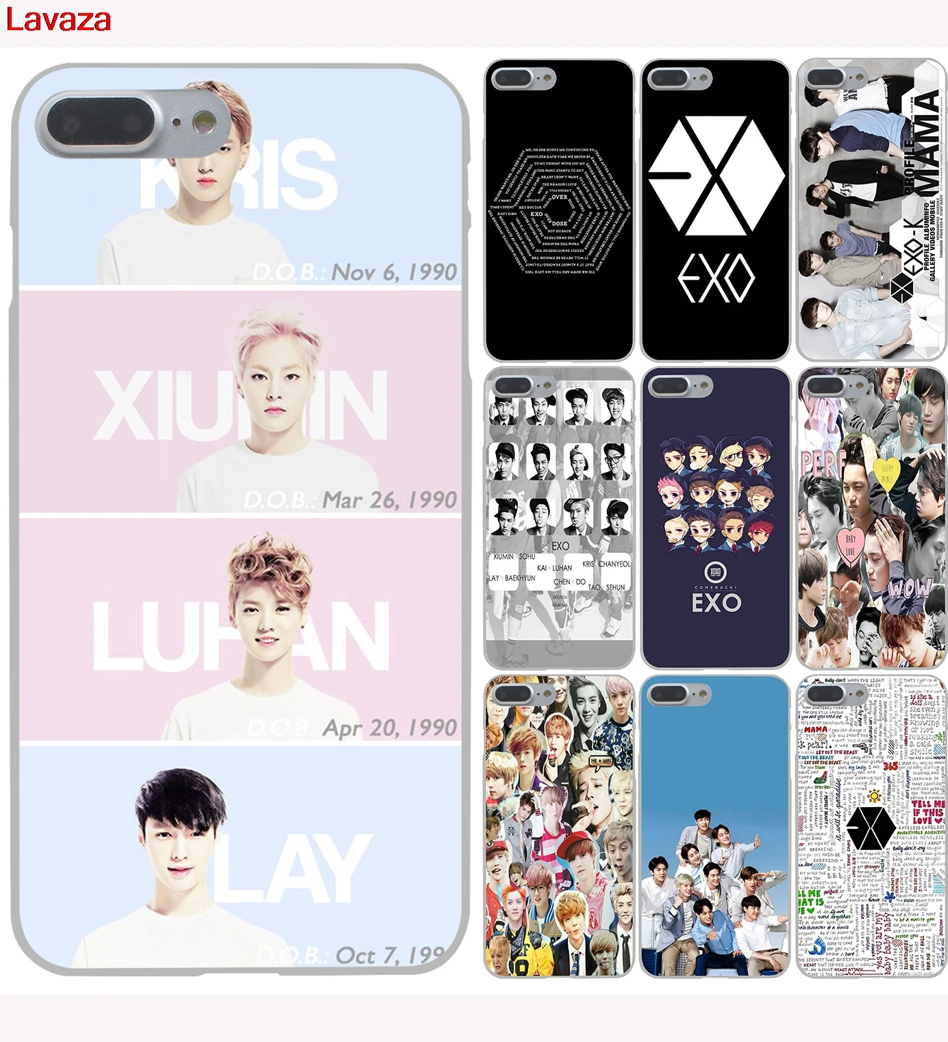 Lavaza Exo Kpop band BTS boys Hard Phone Case for Apple iPhone 6 6s Lavaza Exo Kpop band BTS boys Hard Phone Case for Apple iPhone 6 6s 7 8 Plus 4 4S 5 5S SE 5C Cover for iPhone XS Max XR Cases in Half wrapped Case