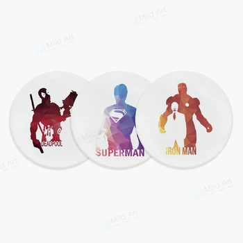 

Nordic Abstract Geometric Superhero Avenger Deadpool Ceramic Mug Coaster Boy Gift Creative Bar Home Kitchen Accessories Pad Mat