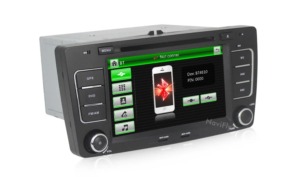 Clearance NaviFly car dvd player for SKODA Octavia 2009-2013 car gps radio player support canbus USB BT SD RDS 7"Capacitive Screen 2din 13