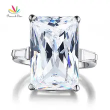 Estrella del pavo real 8.5 Carat Creado Sólida Plata de ley 925 Anillo de Compromiso de Boda Joyería CFR8117