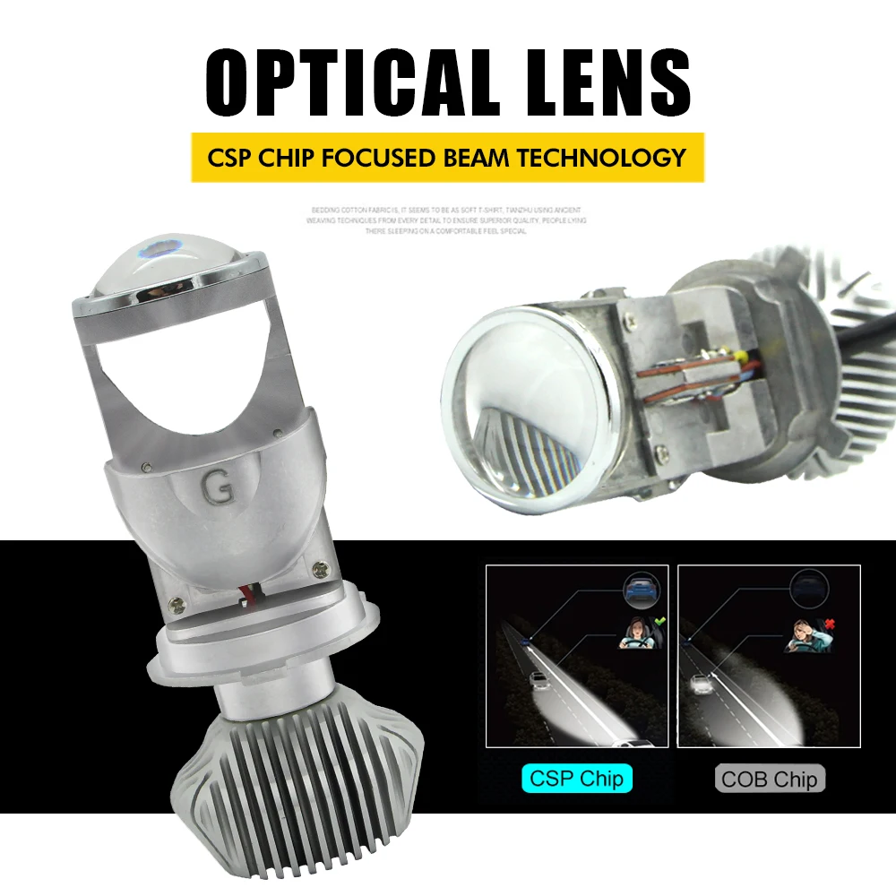 80 Вт/пара Автомобильные светодиодные лампы H4 12 В/24 В 6000 К|Передние LED-фары для авто|