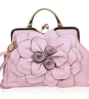 Женские сумки, сумка через плечо для женщин, Сумки из искусственной кожи, брендовая сумка, сумка Bolsas, Национальный стиль, цветок, Женская вместительная сумка-клатч - Цвет: pink bag