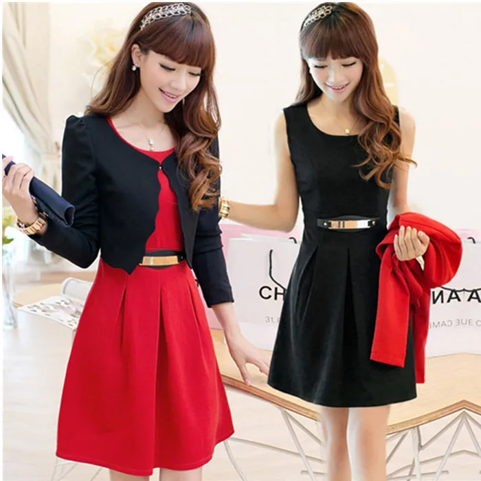 2015 new dress suits autumn dress dress lady backing