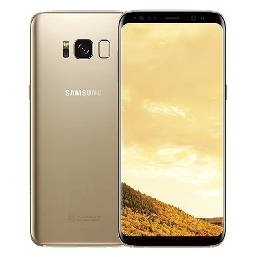 samsung Galaxy S8, 4 Гб ОЗУ, 64 Гб ПЗУ, 5,8 дюймов, одна Sim, Android, четыре ядра, 12 МП, 3000 мАч, Fingerprin, S-series, мобильный телефон - Цвет: Gold (Single Sim)