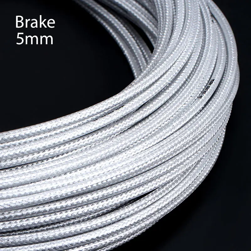 Brake Silver 3 м 5 мм Велосипедный тормозной кабель для горного велосипеда, сменный корпус переключателя, велосипедные кабели, ткацкая линия, Трубная трубка, сменный провод - Цвет: Brake Silver