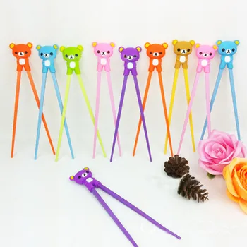 

1 Pair Cute Bear Kids Training Helper Learning Fun Gift Toy Chopsticks Tableware