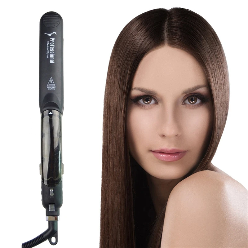 

Professional Ceramic Steam Hair Straightener Fast Heating Hair Flat Iron Vapor With Argan Oil Infusion Straightening Irons