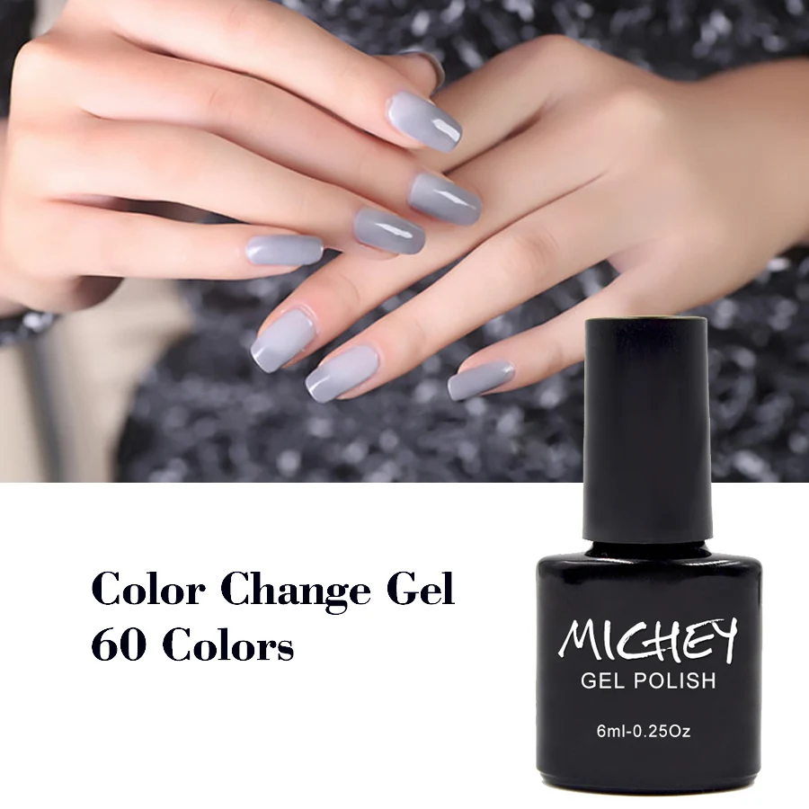 

MICHEY 6ML Nail Gel Polish Temperature Thermal Color Change UV/LED Soak Off Gel Nail Polish Unhas De Gel Fashion Colors