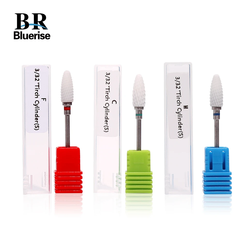 

Ceramic Nail Drill Bit for Electric Manicure Machine 3/32" F/M/C Set Milling Cutter Nails Accessoires Removal Grinding Acrylic