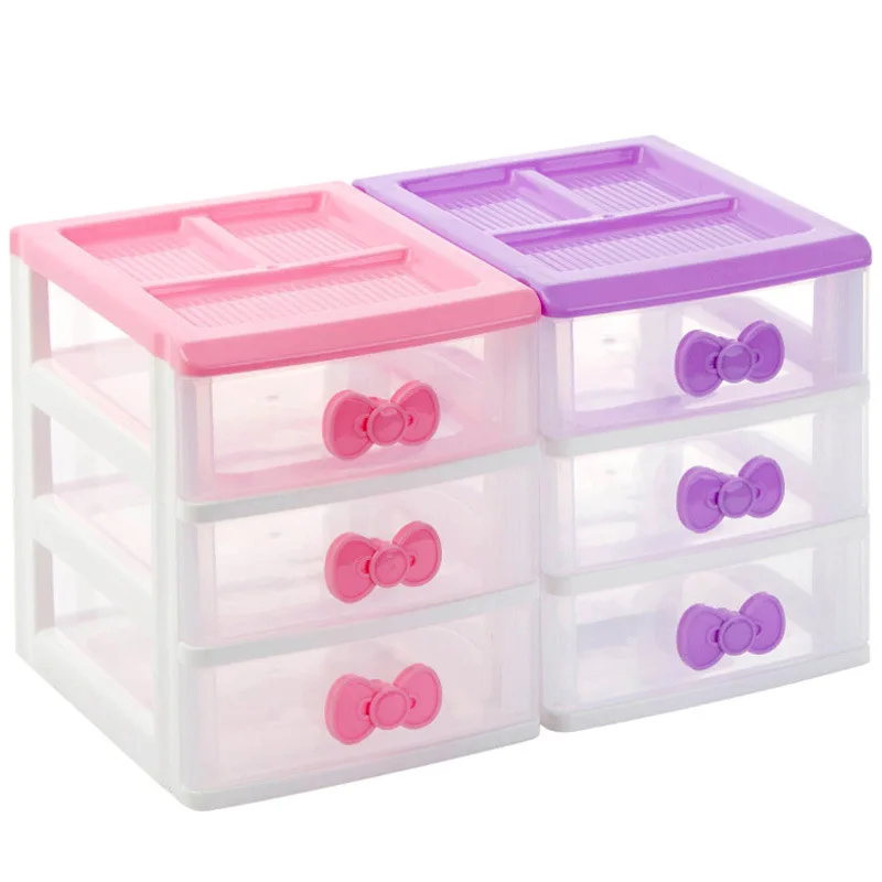 Creative Plastic Drawer Jewelry Storage Box Multi-Function Home Desk Surface Cosmetic Debris Storage Box - Цвет: Random Delively