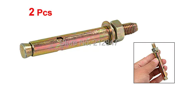 0 Sleeve Anchors Hardware M10 x 100mm Hex Nut Expansion Bolt 2pcs