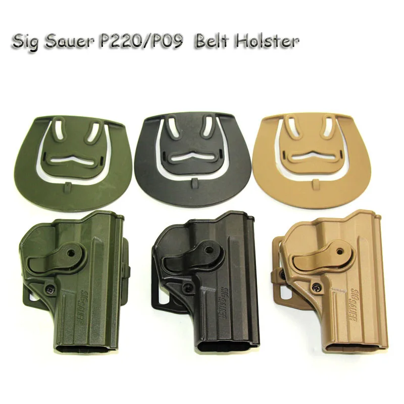 

Tactical Gun Holster Right Hand Airsoft Paintball Belt Pistol Paddle Holster For Sig Sauer Pro SP2022 P220/P09