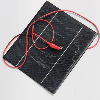 

BUHESHUI 6W 18V Solar Cell Monocrystalline Solar Panel+Crocodile Clip For Charging 12V Battery System 200*170MM FreeShipping