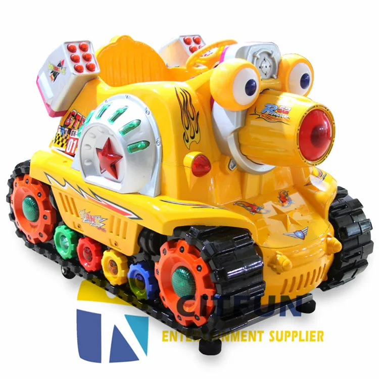 

Super Cool Coin Operated Big Eyes Panzer Swing Machine,Interactive sounds and spectacular led light Kiddie Rides CIT-KR005D
