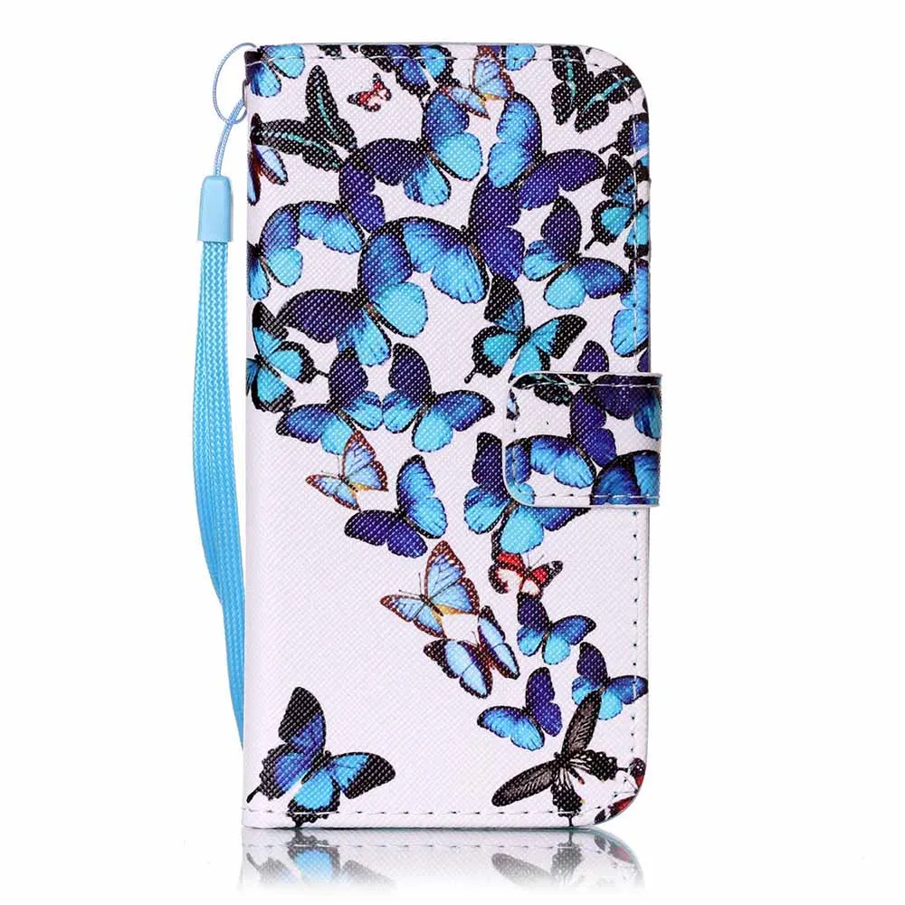 Чехол-бумажник флип-чехол для samsung Galaxy S4 S5 S6 S7 край A3 A310 A5 A510 J5 J510 J7 Обложка для iPhone 6 6s 7 Plus чехол для телефона чехол s - Цвет: Group butterfly