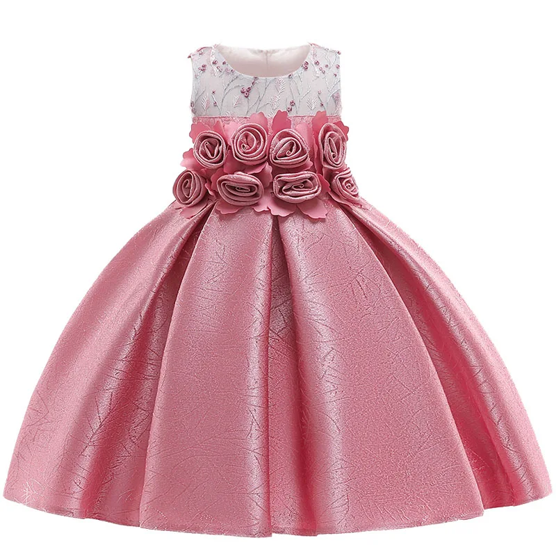 Детские платья для девочек; платье принцессы с вышивкой; элегантное детское вечернее платье; свадебное платье с цветочным узором для девочек; vestido infantil