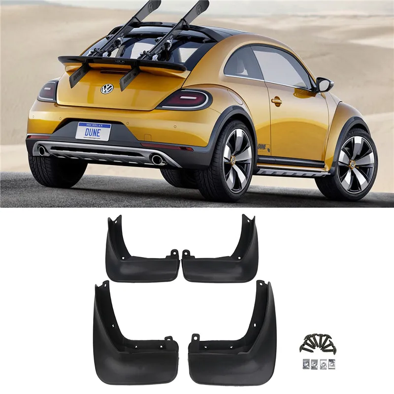 

For Volkswagen VW Beetle 2012-2017 Front Rear Molded Car Mud Flaps Mudflaps Splash Guards Mud Flap Mudguards Fender //