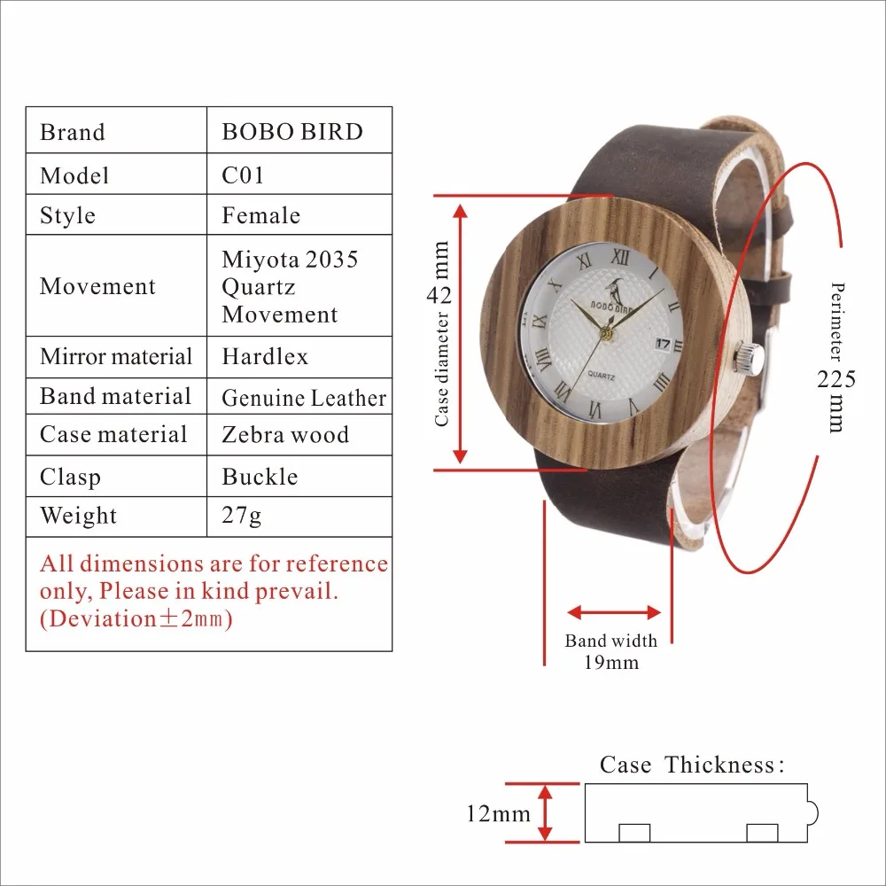 BOBO BIRD круглые винтажные женские дизайнерские брендовые роскошные золотые деревянные бамбуковые часы с кожаными кварцевыми часами и датой relojes marea