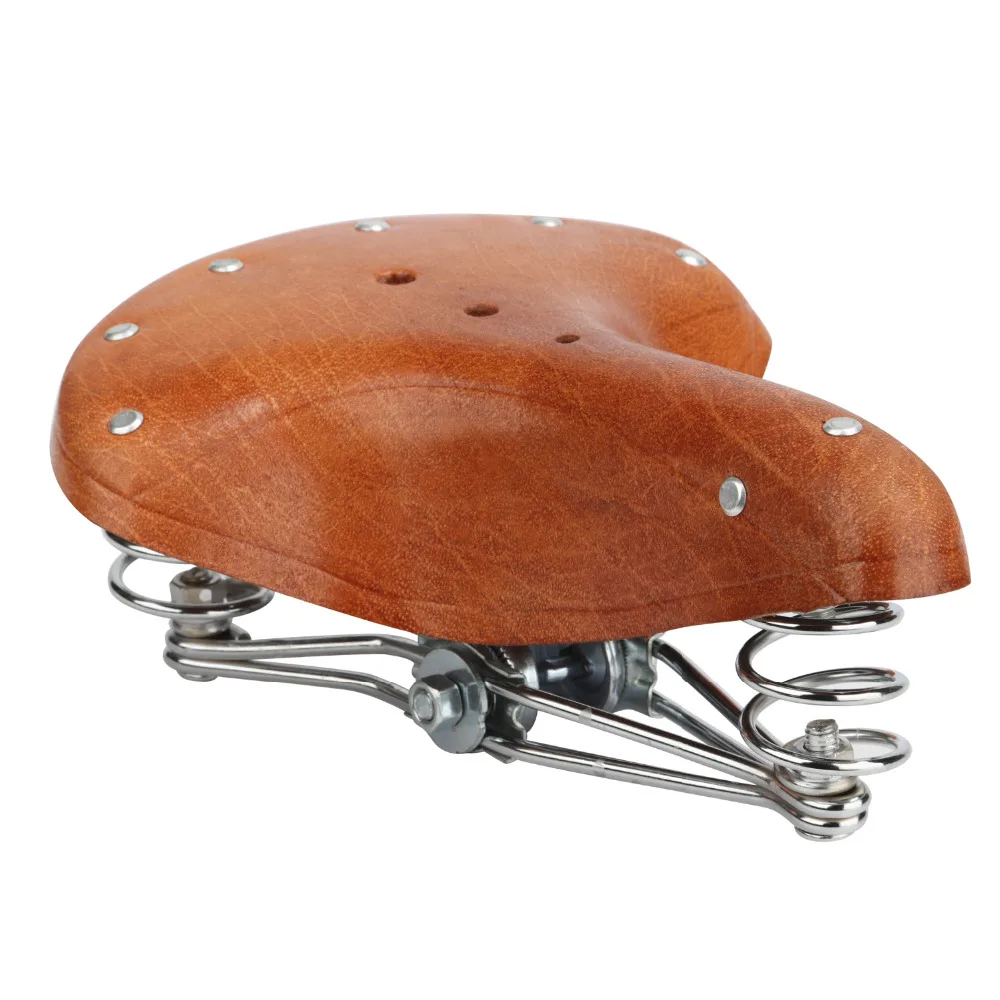 Buy Tourbon Retro Leather Bike Bicycle Saddle Seat 3 Springs for Cycling from
