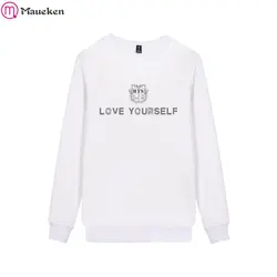 БЦ 2019 harajuku kawaii монолитным толстовки Толстовка с принтом LOVE YOURSELF негабаритных moletom зима sudadera