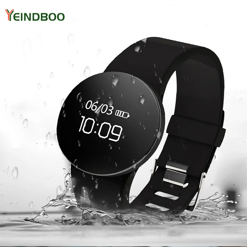 

YEINDBOO New Smart Band Men OLED Screen Bluetooth Women Fashion Waterproof Electronics Sport Tracker Heart Rate Wearable Device