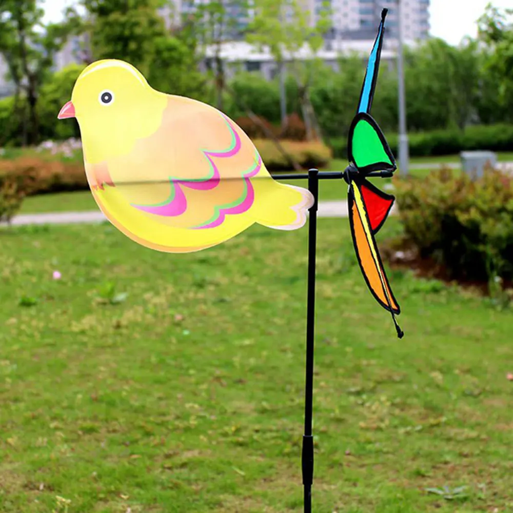 3D милая ветряная мельница с животными насекомое сад ветер Спиннер открытый DIY Дети подарок случайного цвета пластиковая ветряная мельница