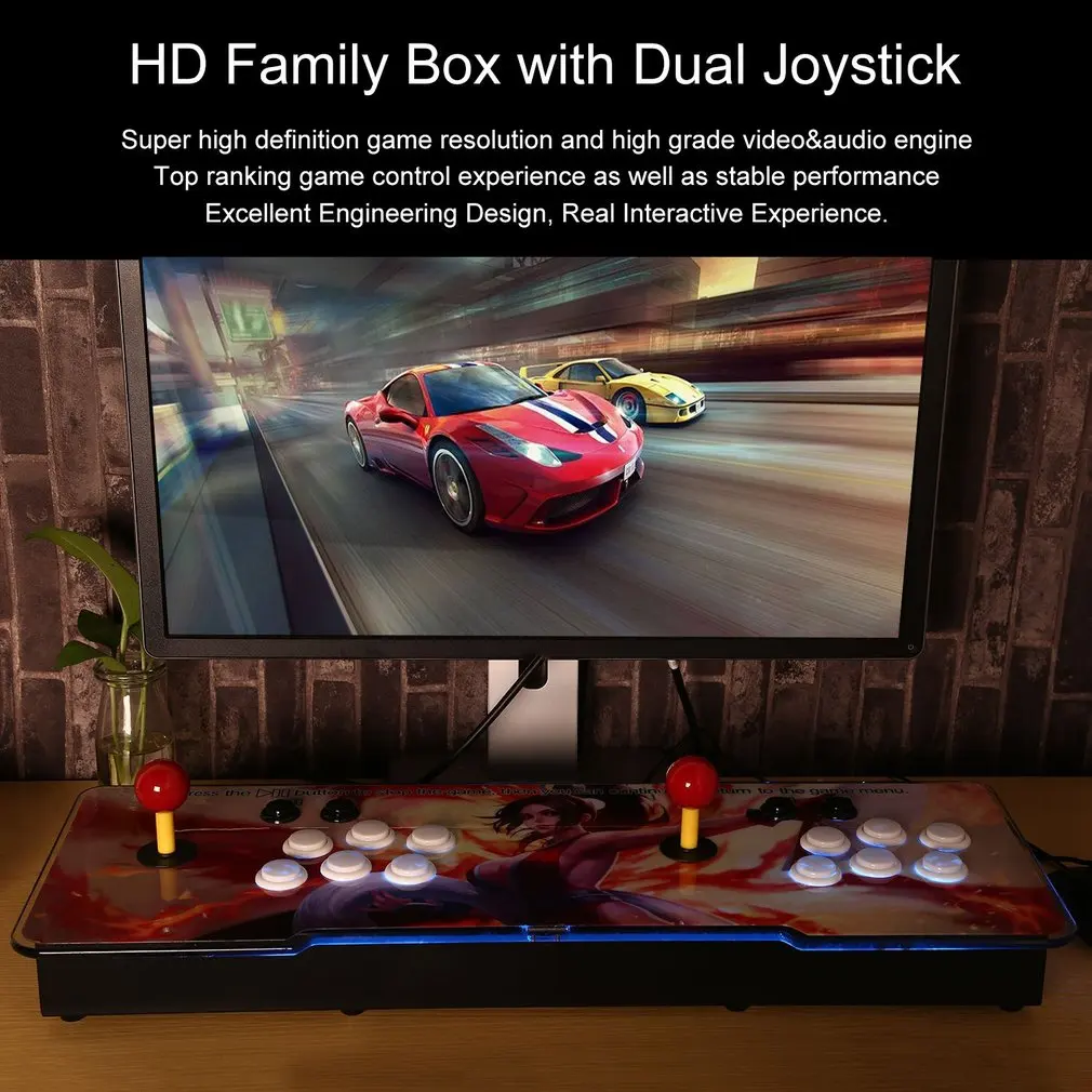 

Professional Design Multi-game 846 in 1 Family Box Dual Joystick HD Home Game Machine with Beauty Pattern English Version