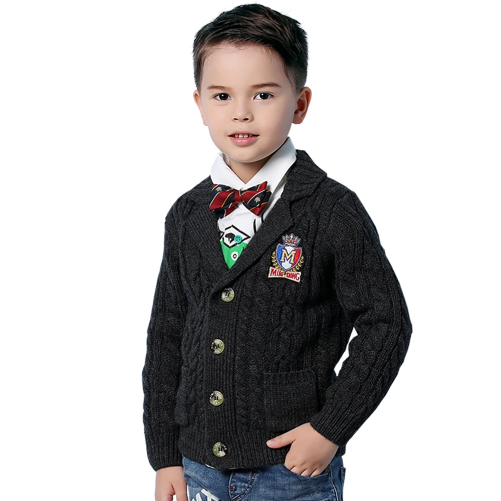

Cardigan for Children Boys Sweaters Jackets 2018 Winter Thermal Kids Knitwear Coats School Uniform Toddler Tops Toddler Clothing