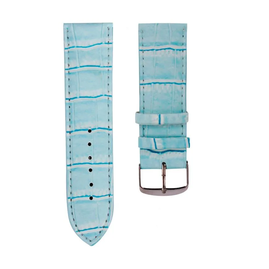 

Timezone#501 Duobla Useful 22mm High Quality Soft Sweatband Leather Strap Steel Buckle Wrist Watch Band